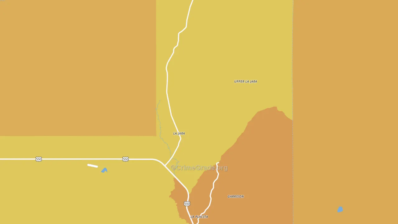 La Jara, NM Map of Vehicle Theft Rates