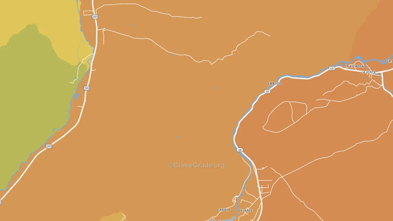 La Junta, NM Map of Vehicle Theft Rates