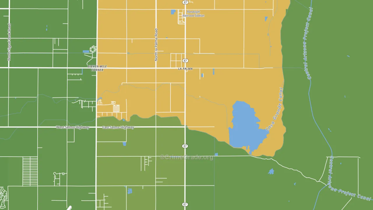 La Palma, AZ Map of Vehicle Theft Rates