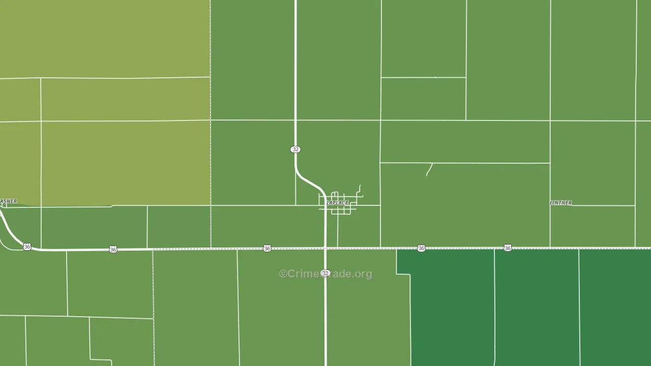 La Place, IL Map of Vehicle Theft Rates
