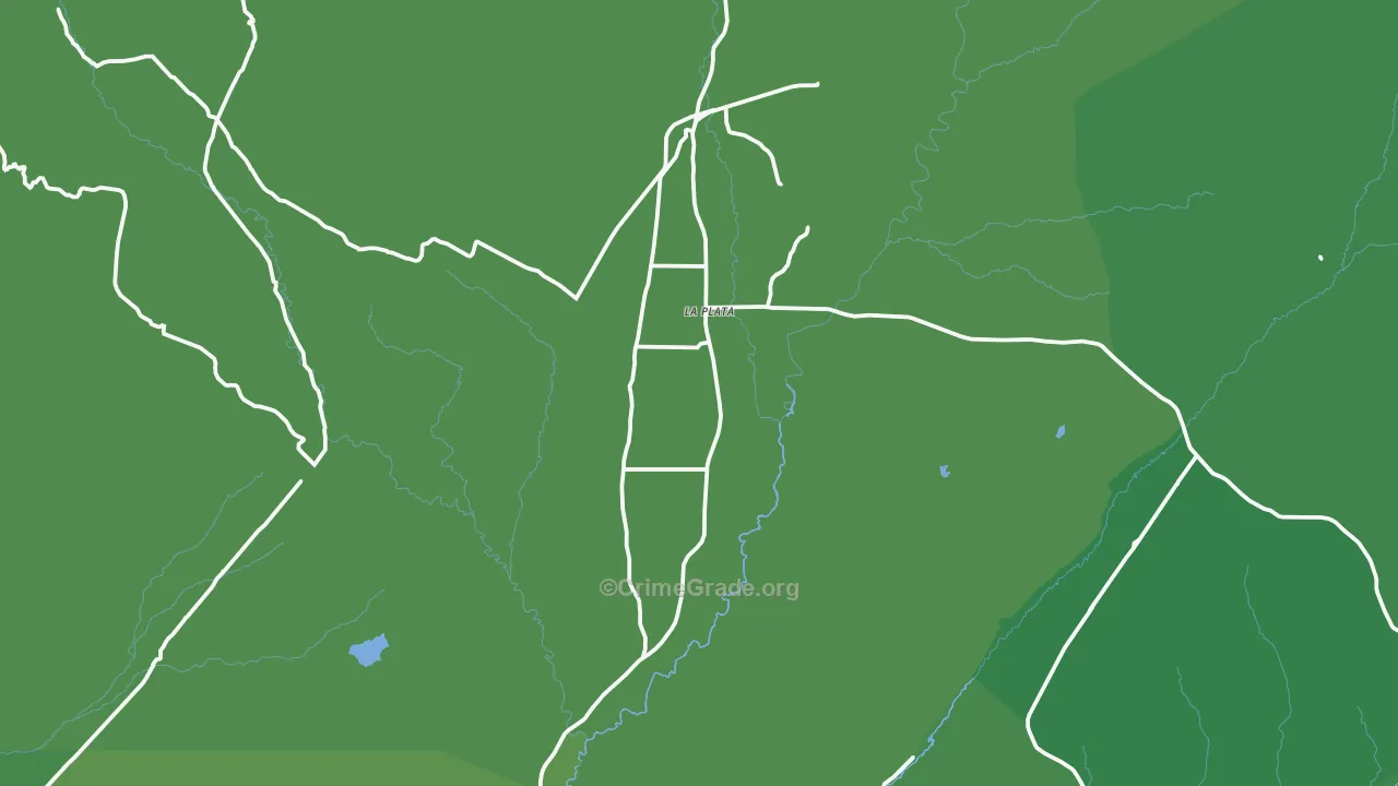 La Plata, NM Map of Vehicle Theft Rates