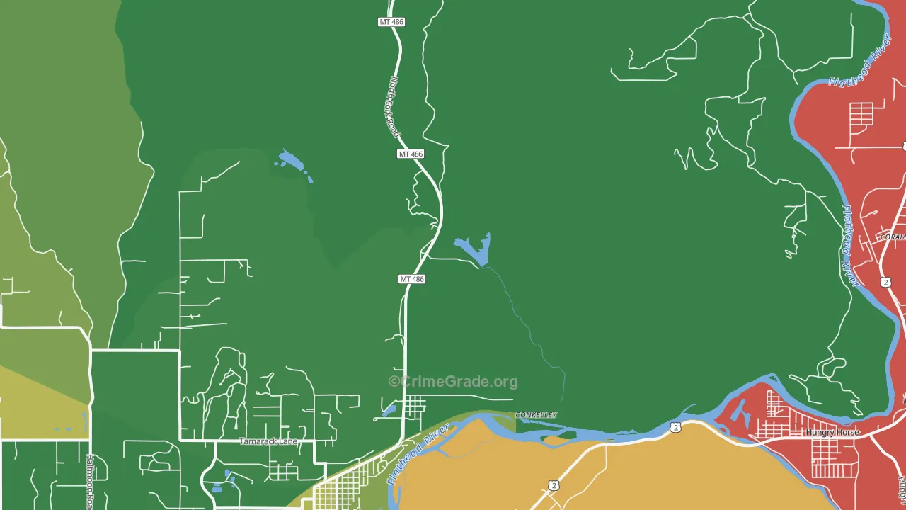 La Salle, MT Map of Vehicle Theft Rates