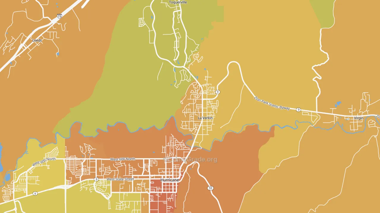 La Verkin, UT Map of Vehicle Theft Rates