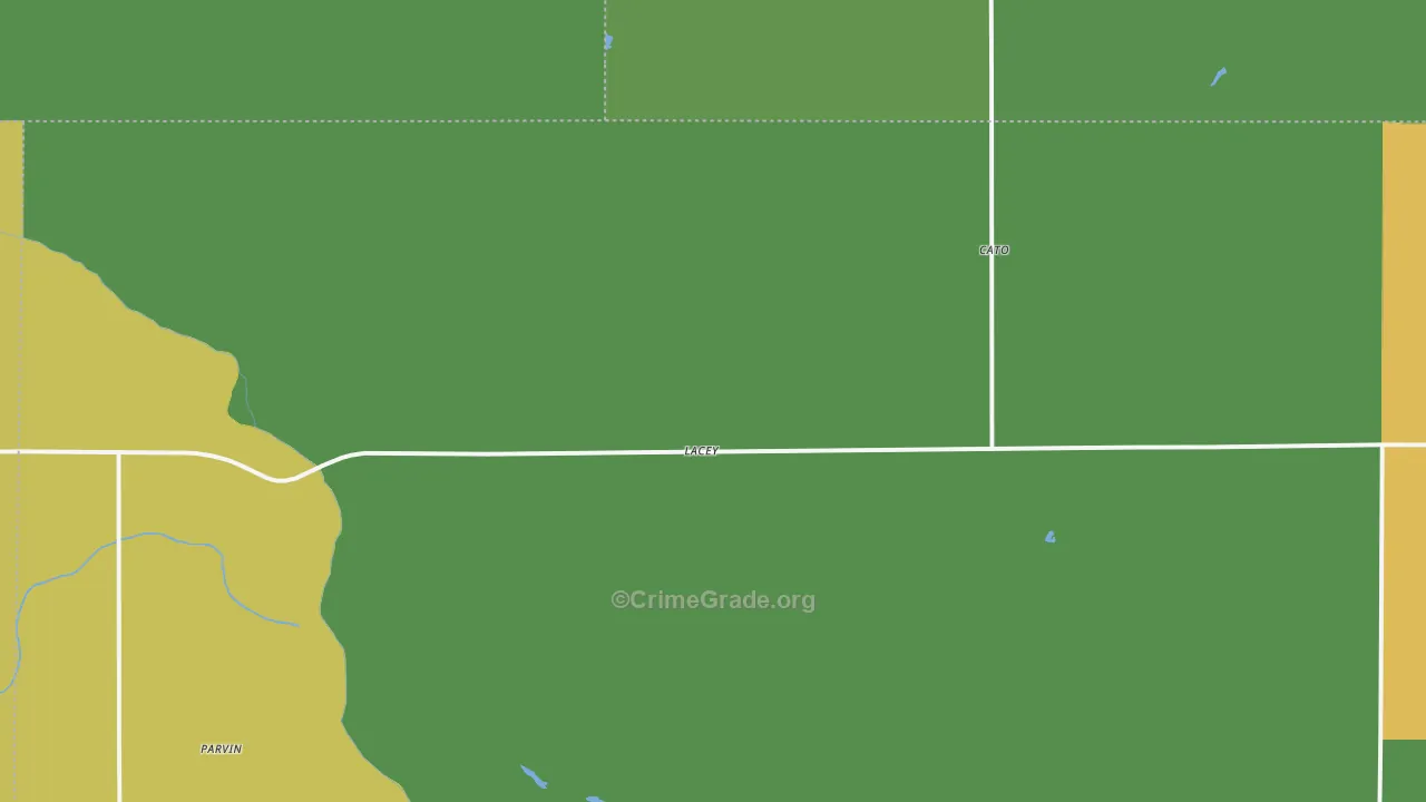 Lacey, OK Map of Vehicle Theft Rates