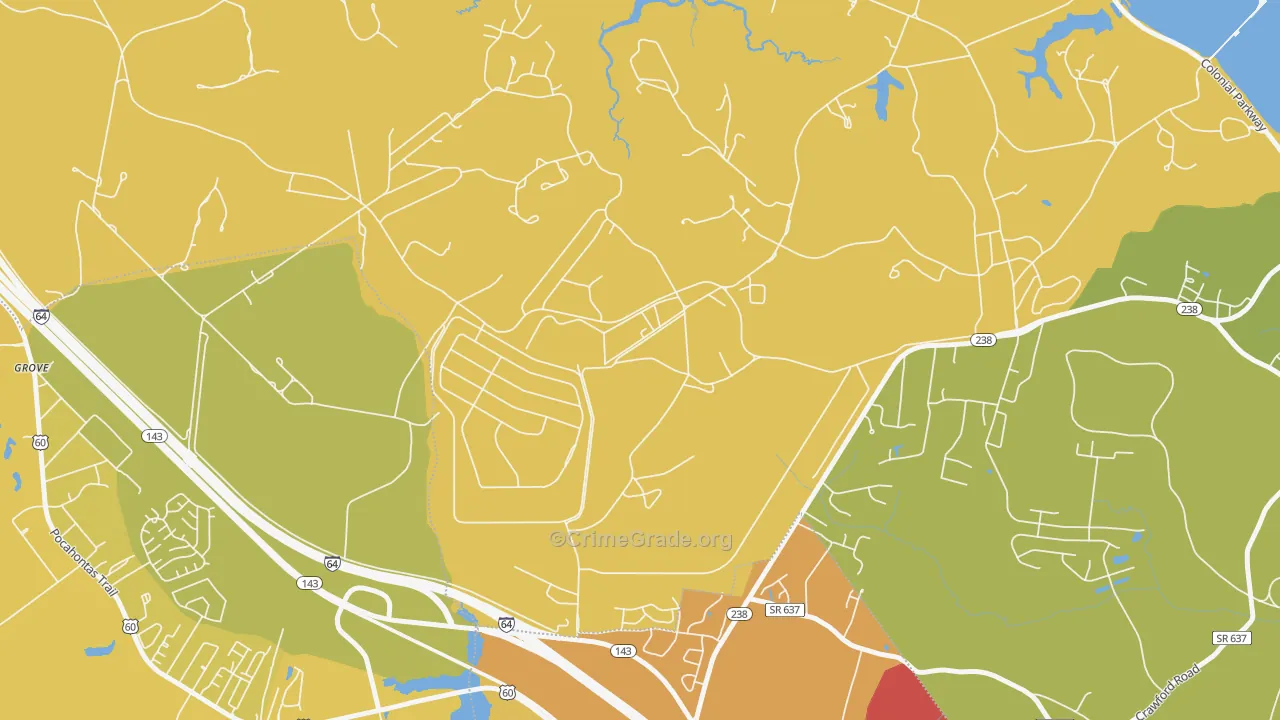 Lackey, VA Map of Vehicle Theft Rates