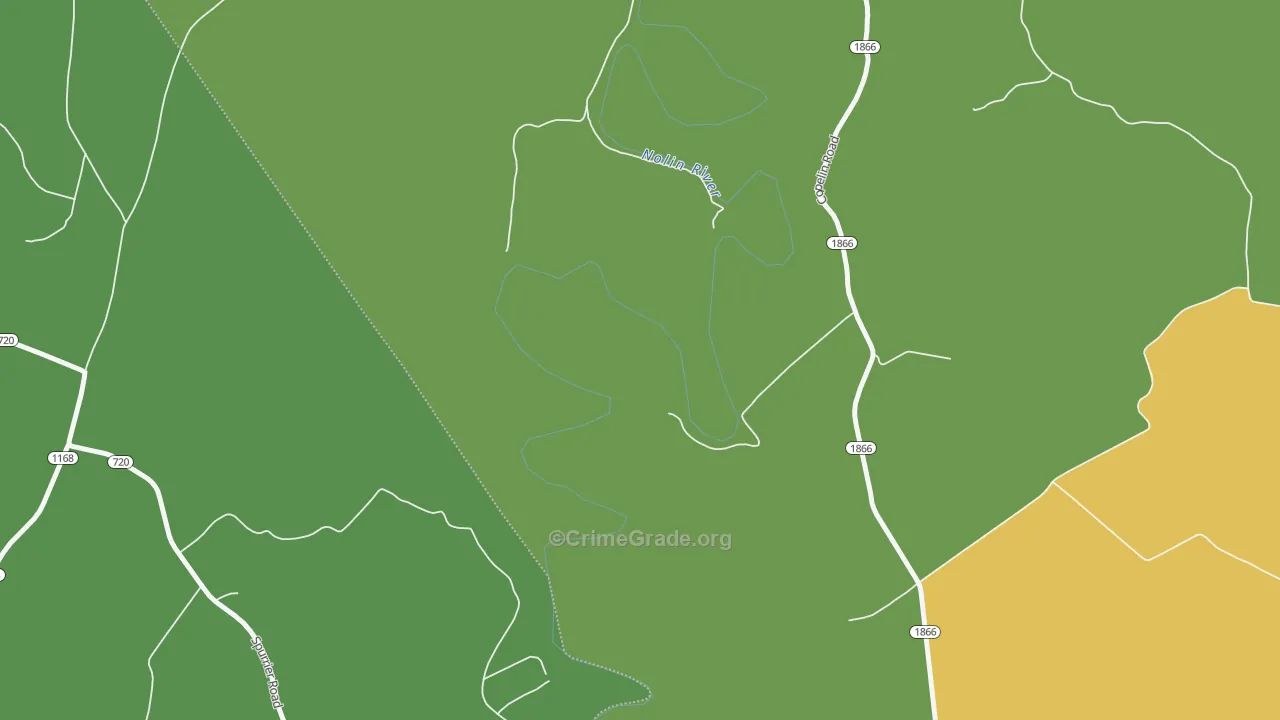 Lacon, KY Map of Vehicle Theft Rates