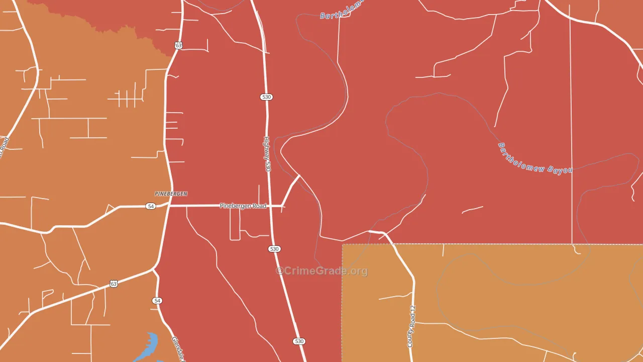 Ladd, AR Map of Vehicle Theft Rates