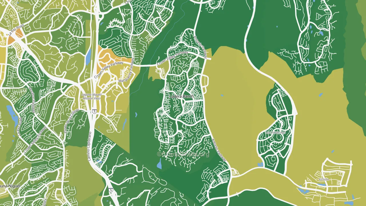 Ladera Ranch, CA Map of Vehicle Theft Rates