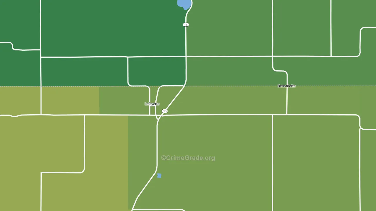 Lafayette, MN Map of Vehicle Theft Rates