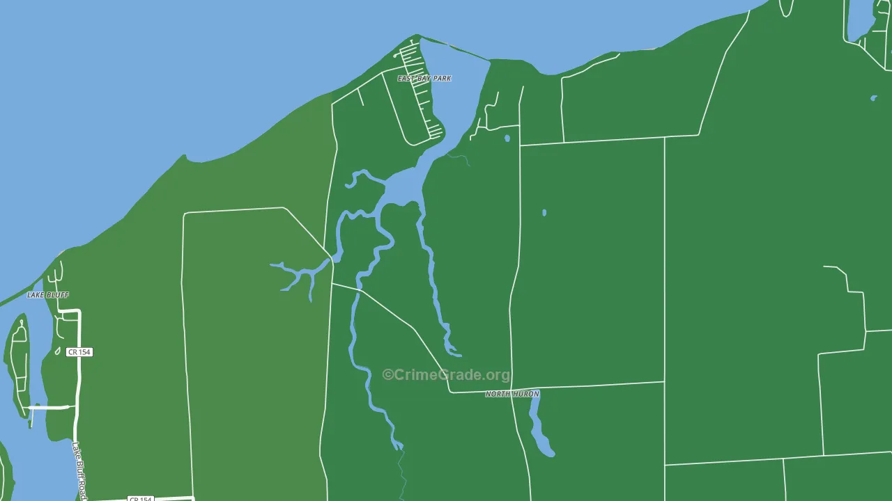Lake Bluff, NY Map of Vehicle Theft Rates