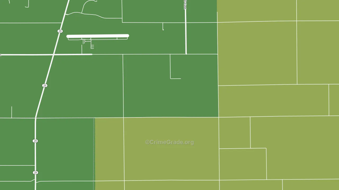 Lake Cicott, IN Map of Vehicle Theft Rates