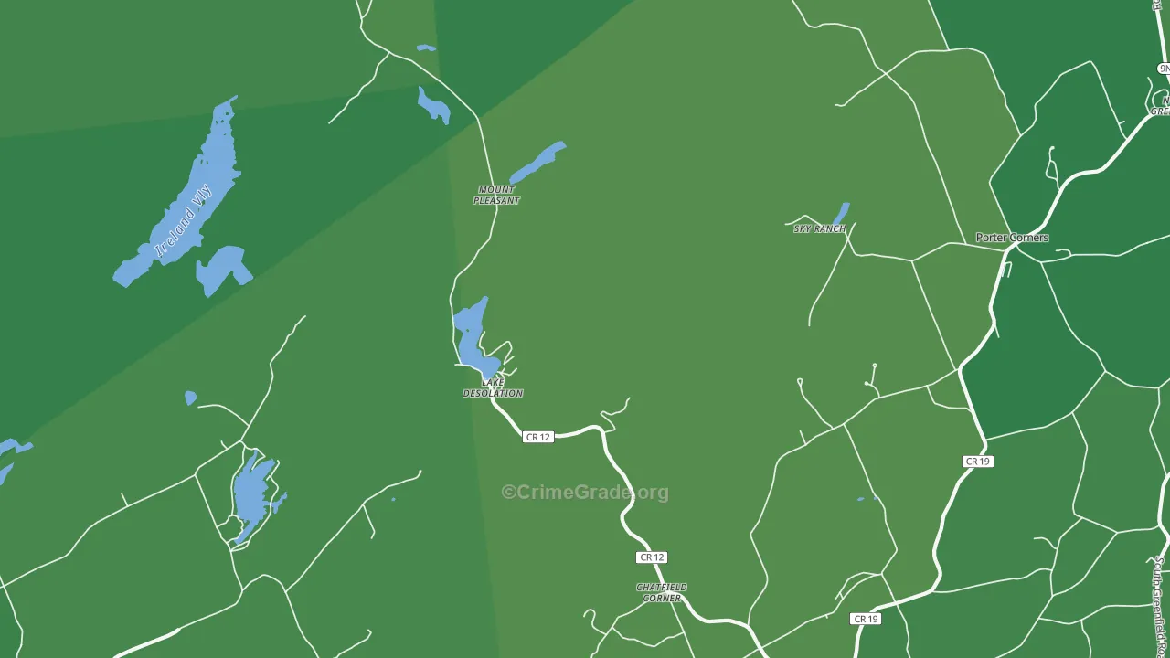 Lake Desolation, NY Map of Vehicle Theft Rates