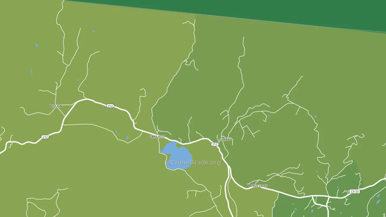 Lake Hill, NY Map of Vehicle Theft Rates