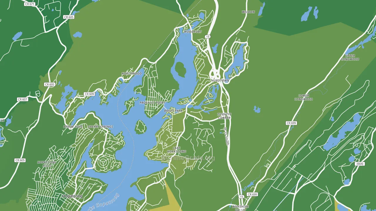 Lake Hopatcong, NJ Map of Vehicle Theft Rates