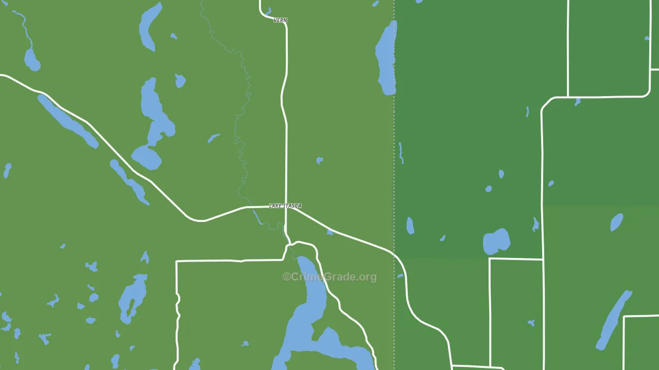 Lake Itasca, MN Map of Vehicle Theft Rates