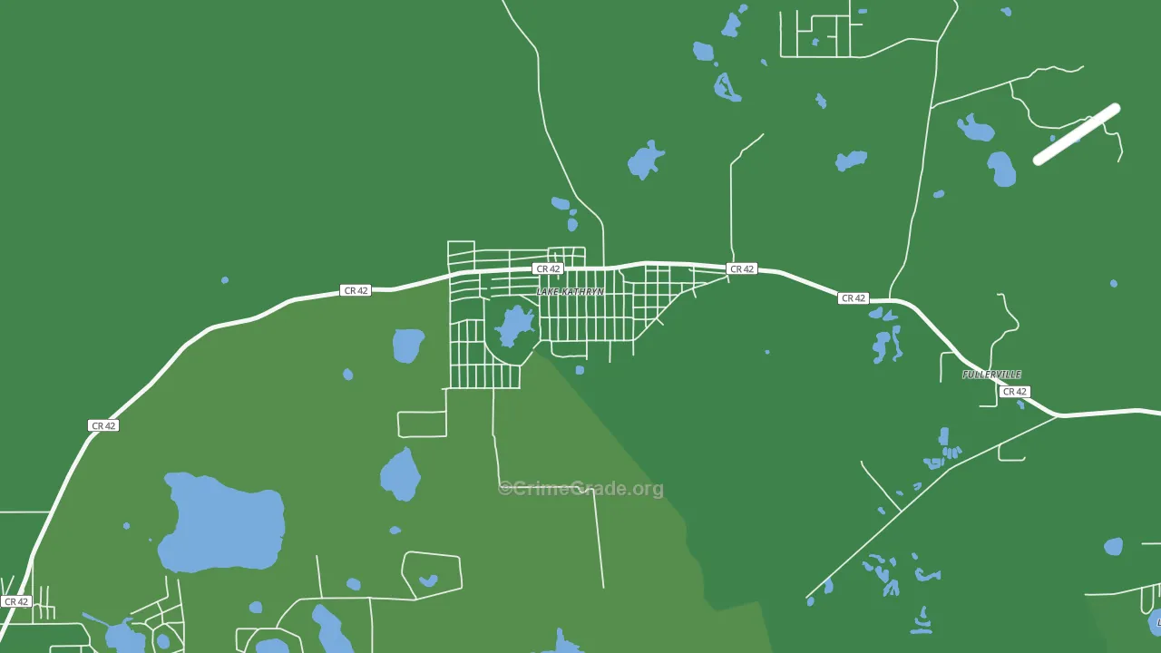 Lake Kathryn, FL Map of Vehicle Theft Rates