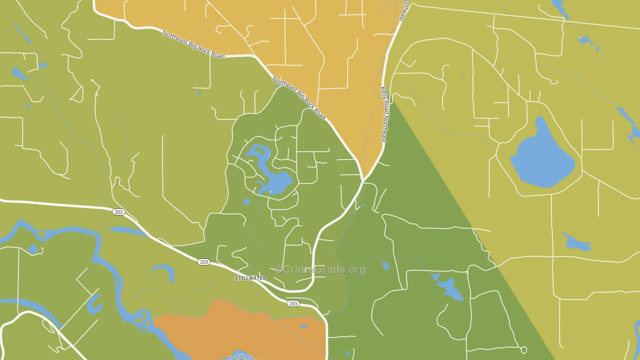 Lake Marcel-Stillwater, WA Map of Vehicle Theft Rates