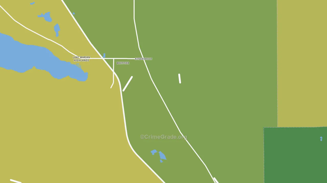 Lake Marian Highlands, FL Map of Vehicle Theft Rates