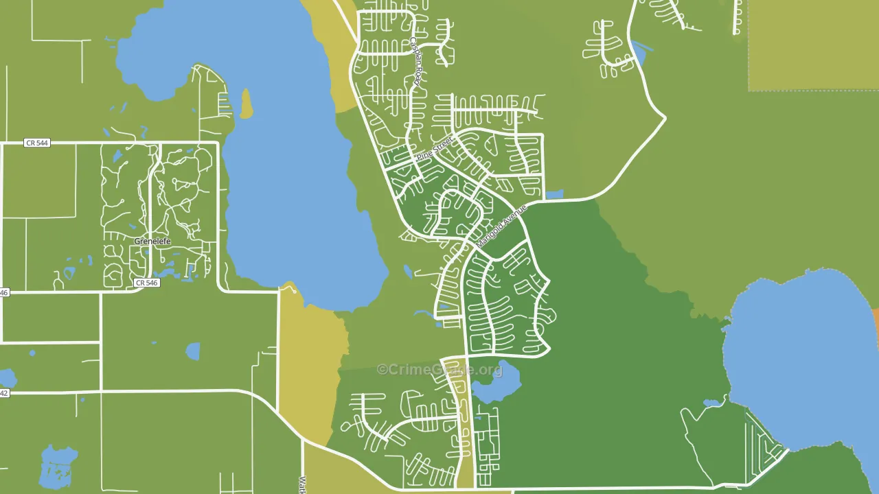 Lake Marion Village, Poinciana, FL Map of Vehicle Theft Rates