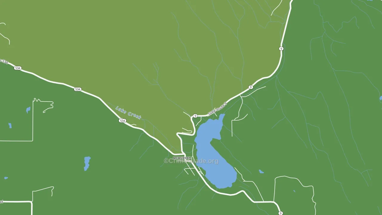 Lake McMurray, WA Map of Vehicle Theft Rates