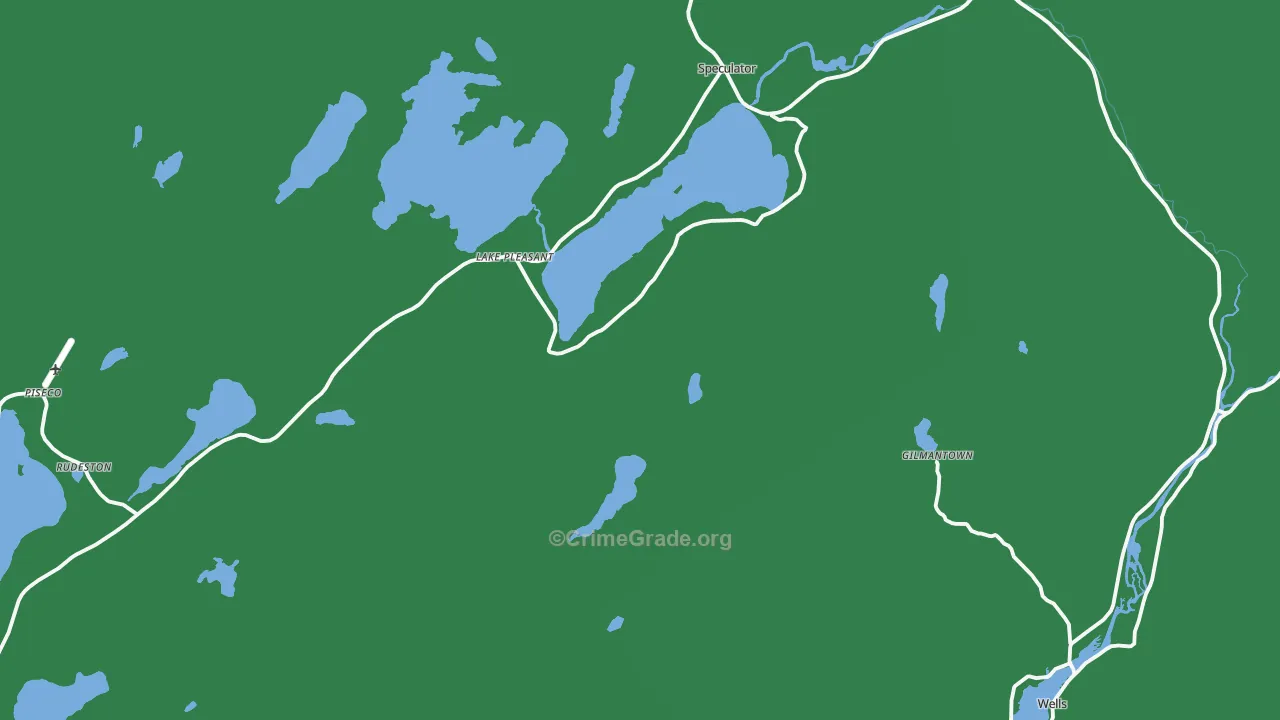 Lake Pleasant, NY Map of Vehicle Theft Rates