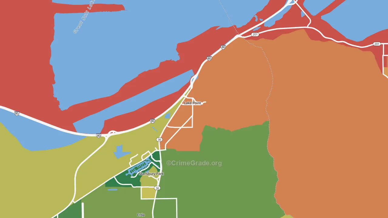 Lake Point, UT Map of Vehicle Theft Rates