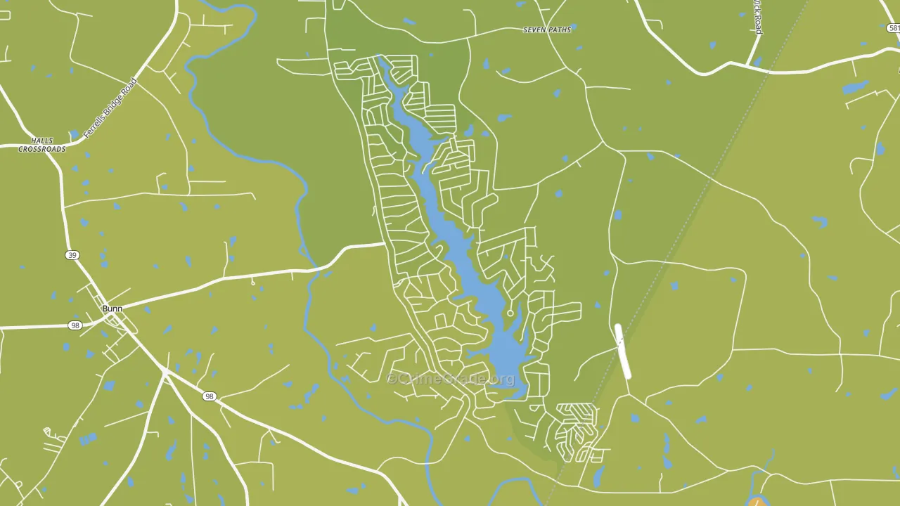 Lake Royale, NC Map of Vehicle Theft Rates