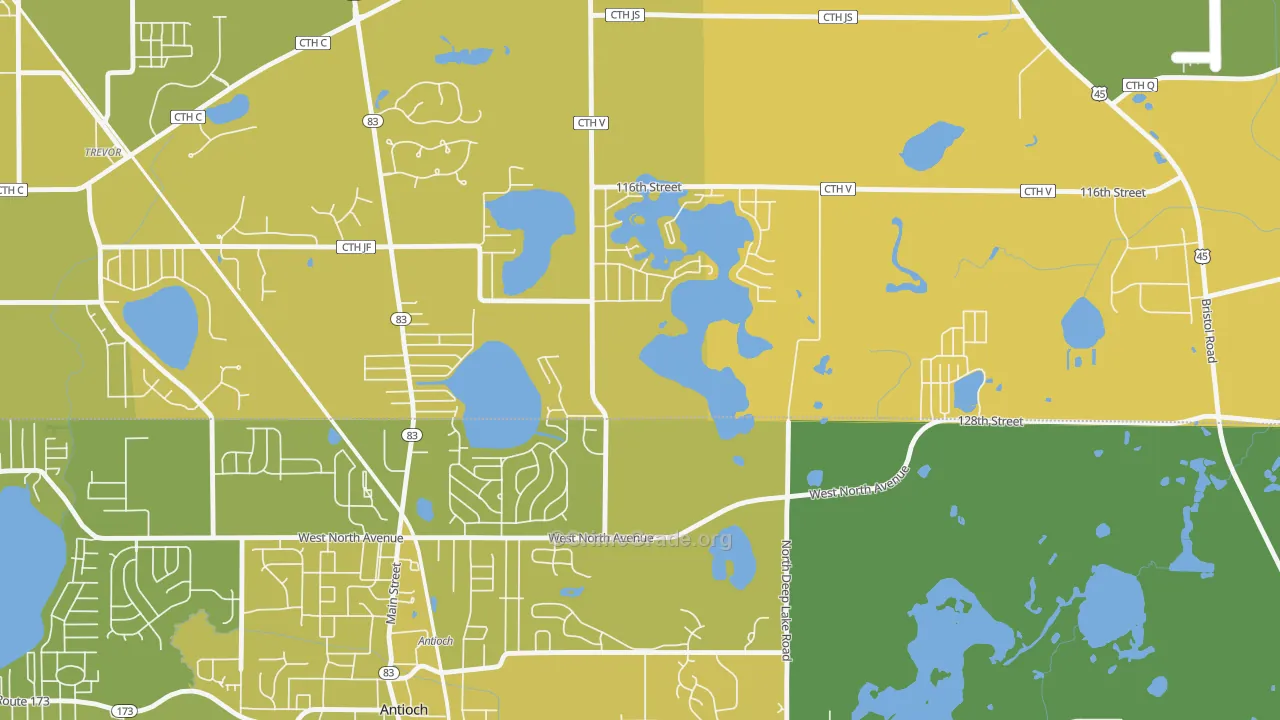 Lake Shangrila, WI Map of Vehicle Theft Rates