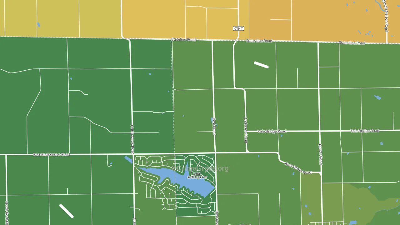 Lake Summerset, IL Map of Vehicle Theft Rates