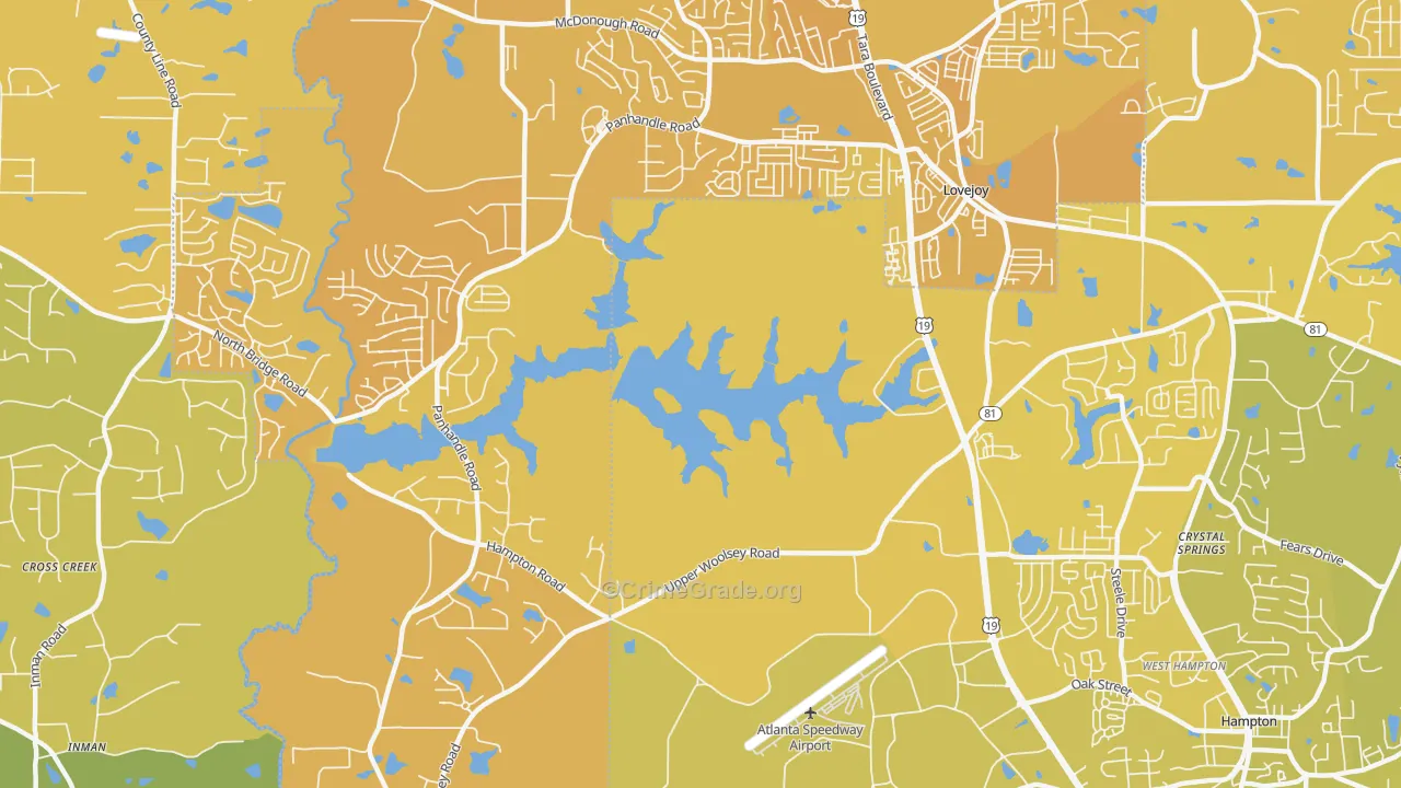Lake Talmadge, GA Map of Vehicle Theft Rates