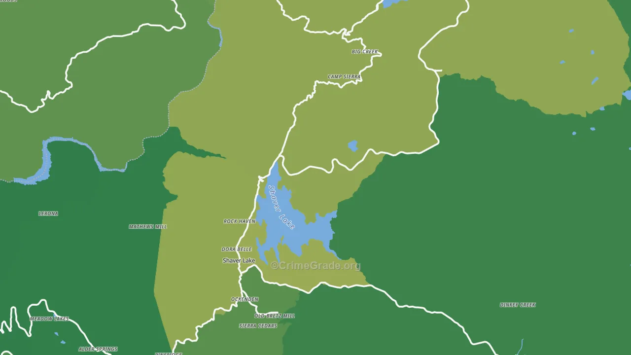 Lakeshore, CA Map of Vehicle Theft Rates
