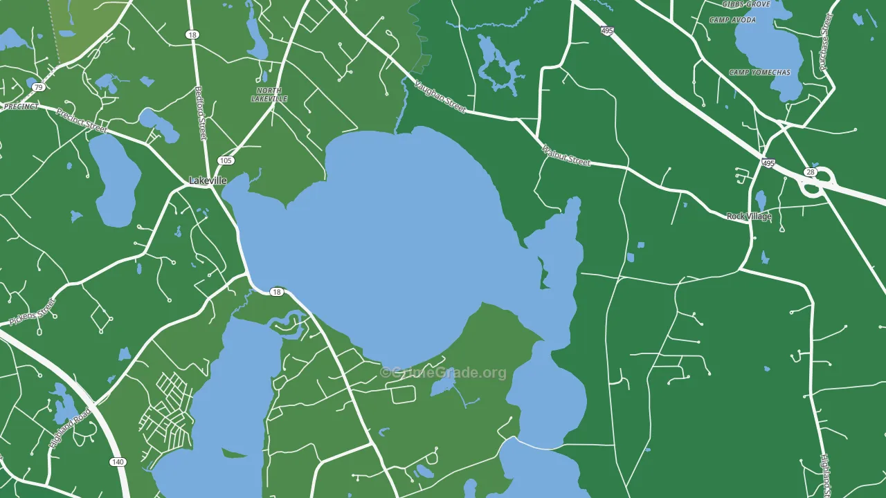 Lakeside, MA Map of Vehicle Theft Rates