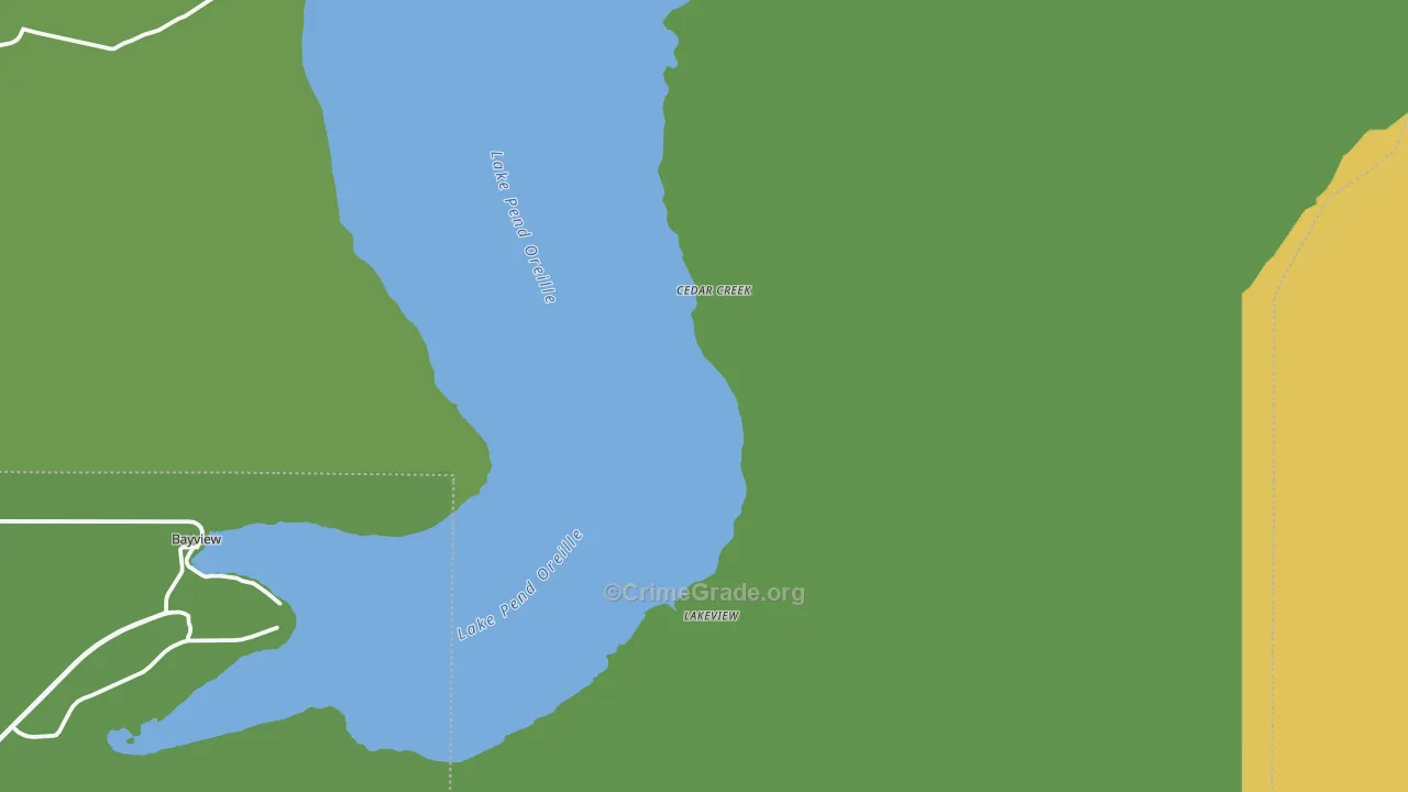Lakeview, ID Map of Vehicle Theft Rates