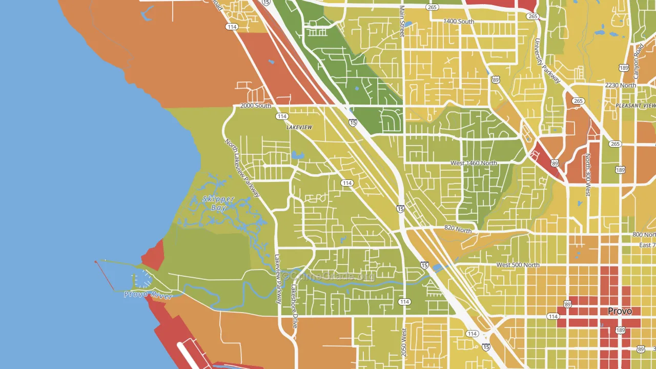 Lakeview North, Provo, UT Map of Vehicle Theft Rates