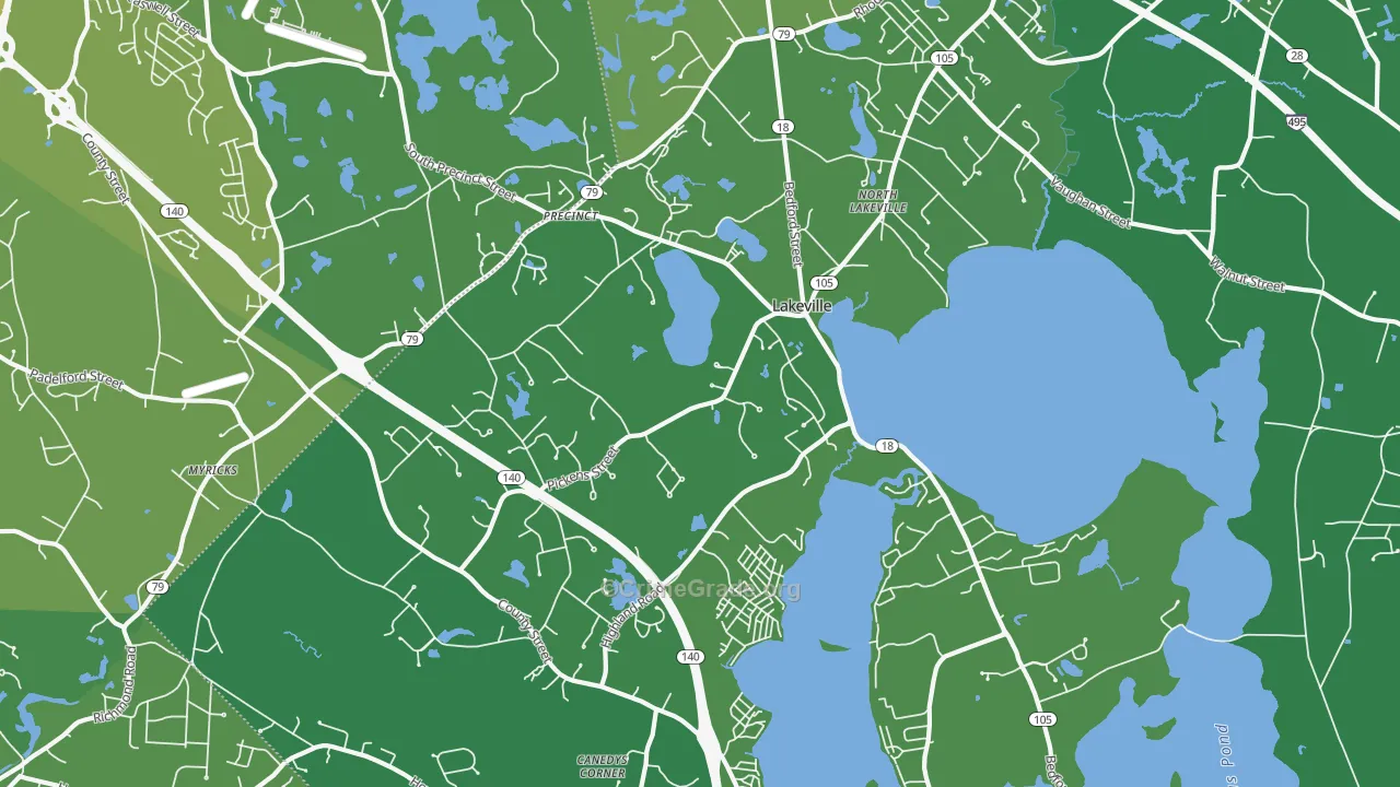 Lakeville, MA Map of Vehicle Theft Rates