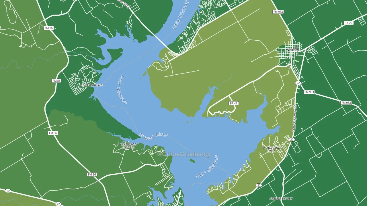 Lakewood Harbor, TX Map of Vehicle Theft Rates
