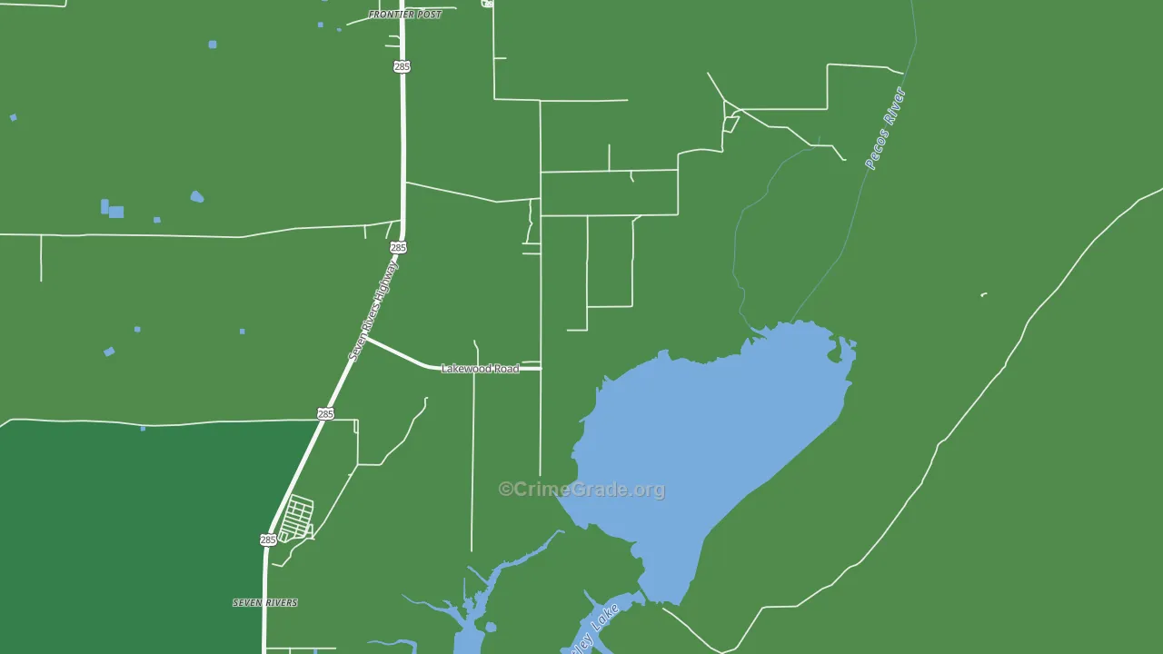 Lakewood, NM Map of Vehicle Theft Rates