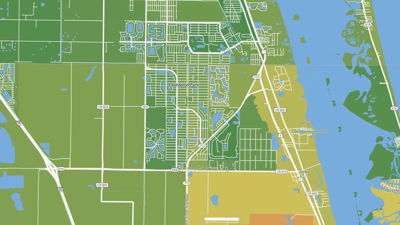 Lakewood Park, FL Map of Vehicle Theft Rates