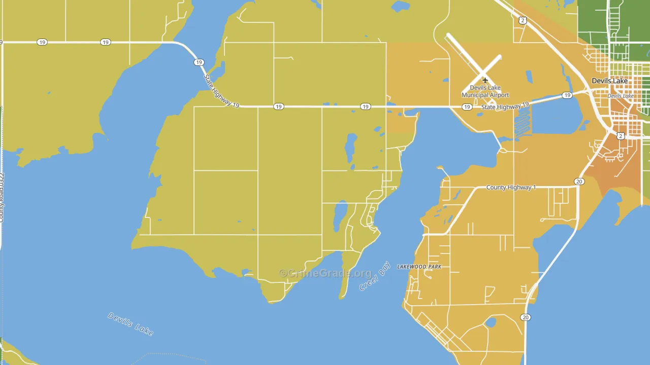 Lakewood Park, ND Map of Vehicle Theft Rates
