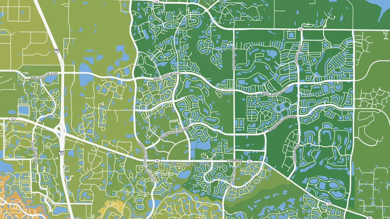 Lakewood Ranch, Bradenton, FL Map of Vehicle Theft Rates