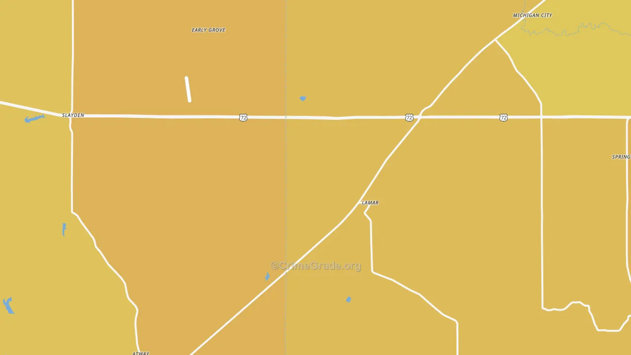 Lamar, MS Map of Vehicle Theft Rates