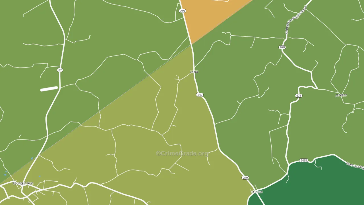 Lamb, KY Map of Vehicle Theft Rates