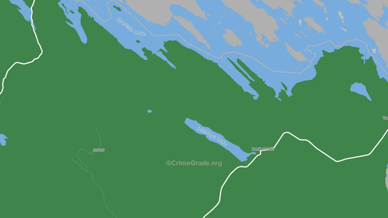 Lambert Lake, ME Map of Vehicle Theft Rates