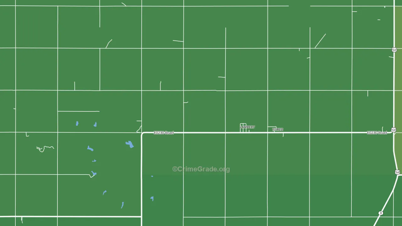 Lambert, OK Map of Vehicle Theft Rates