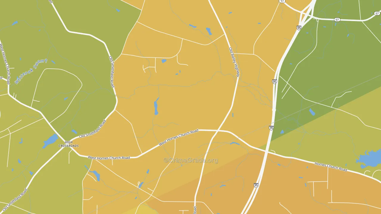 Lamm, NC Map of Vehicle Theft Rates