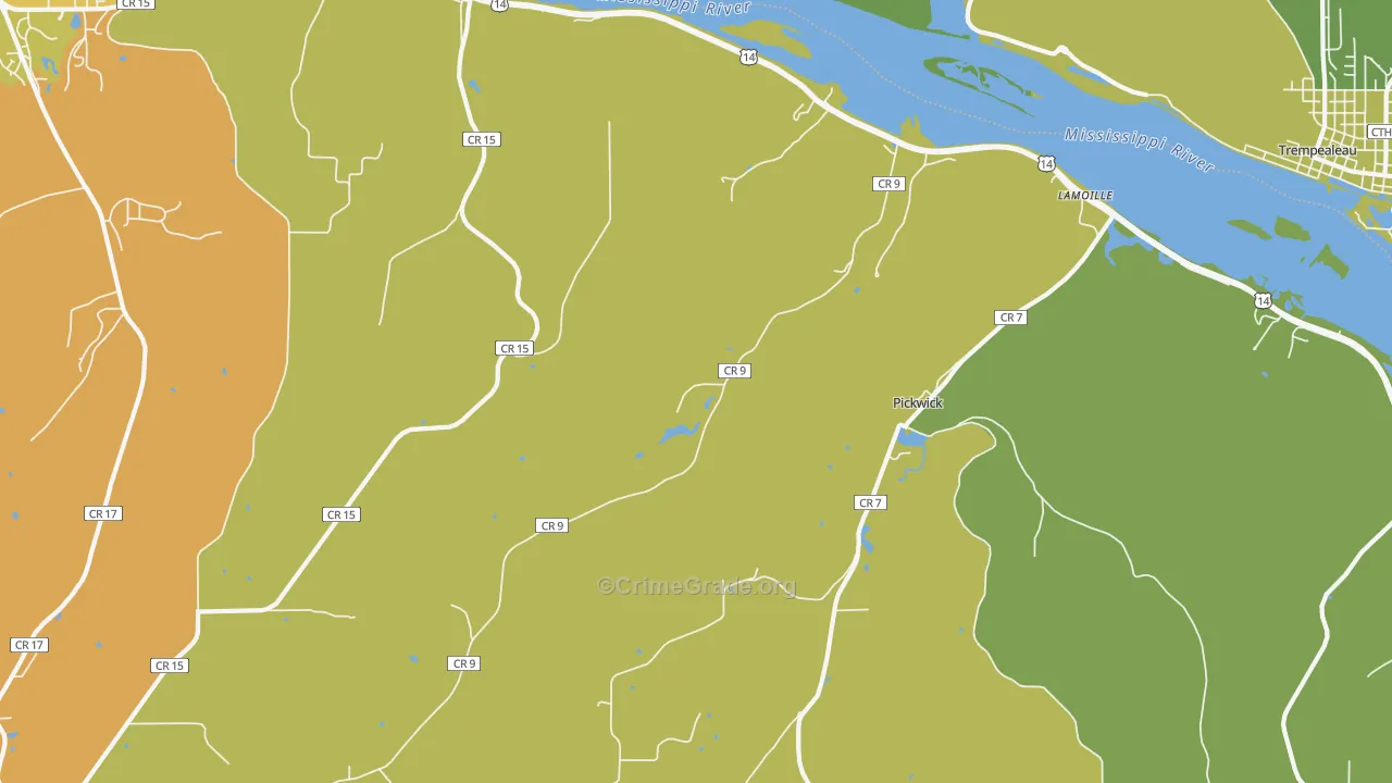 Lamoille, MN Map of Vehicle Theft Rates