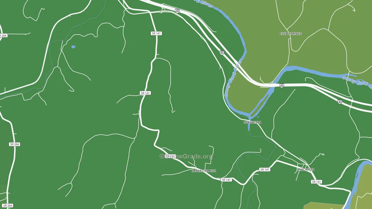 Lancaster Hill, TN Map of Vehicle Theft Rates