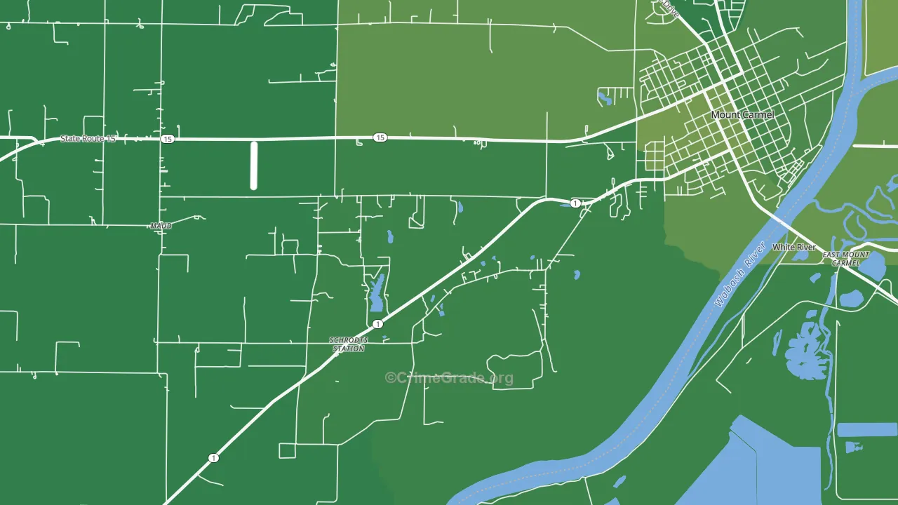 Lancaster, IL Map of Vehicle Theft Rates