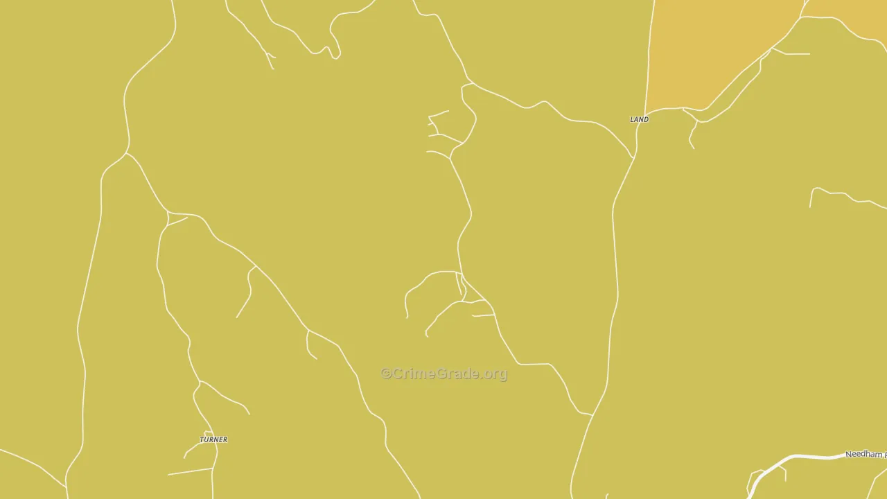 Land, AL Map of Vehicle Theft Rates