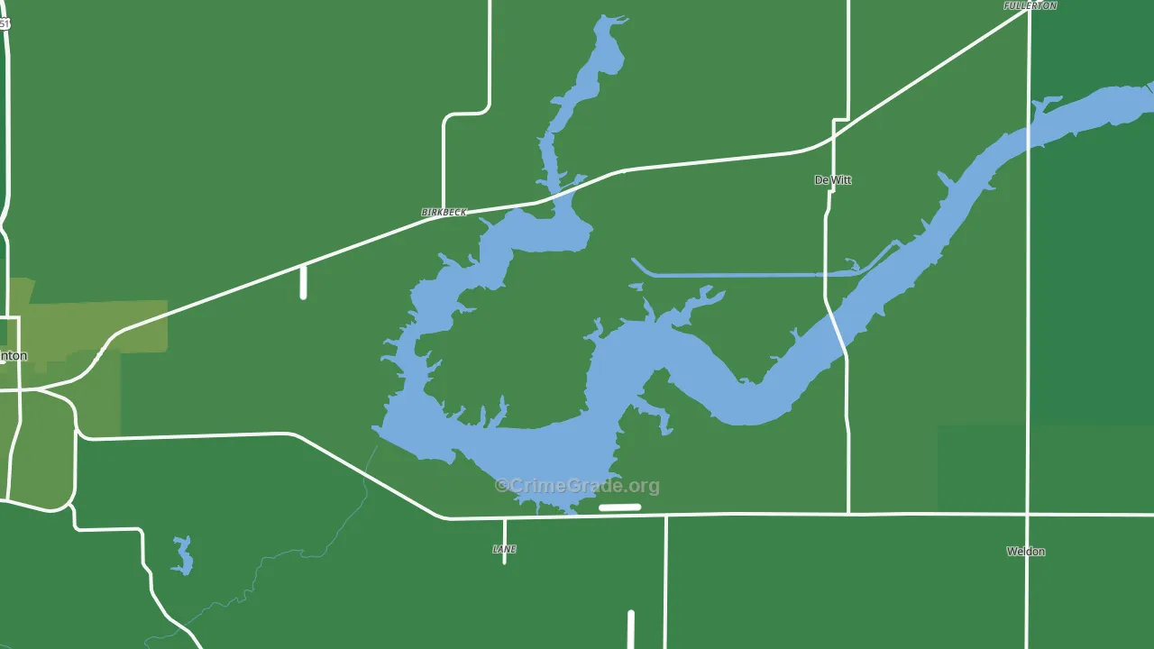 Lane, IL Map of Vehicle Theft Rates